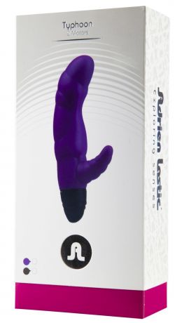 Вибратор рельефный Adrien Lastic Typhoon Purple со стимуляцией точки G, два мотора