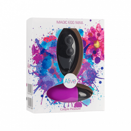 Мощное виброяйцо Alive Magic Egg MAX Violet с пультом ДУ, мощное