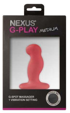 Вибромассажер простаты Nexus G-Play Plus M Red, макс диаметр 3см, перезаряжаемый