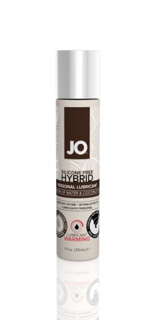 Разогревающая крем-смазка с кокосовым маслом System JO Silicone Free Hybrid WARMING (30 мл) белая