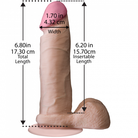 Фаллоимитатор Doc Johnson The Realistic Cock 6 inch White - ULTRASKYN, Vack-U-Lock, диаметр 4,3см