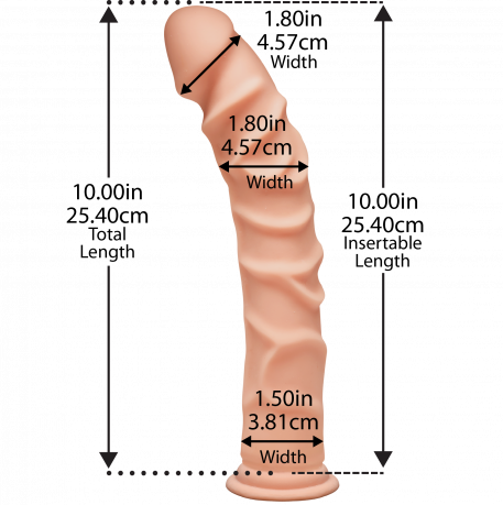 Фаллоимитатор Doc Johnson The D - Ragin D - 10 Inch Without Balls - ULTRASKYN, диаметр 3,8см