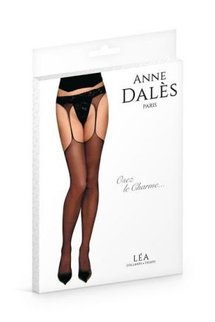 Чулки с поясом Anne De Ales LEA T1 Black, отлично для pinup образа