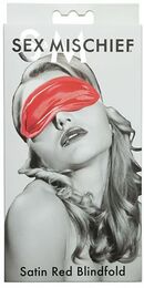 Маска на глаза Sex And Mischief - Satin Red Blindfold, тканевая, красная