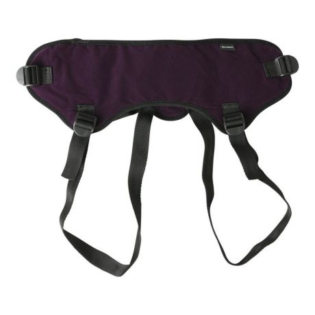 Трусы для страпона Sportsheets - Lush Strap On Purple, широкий бархатистый пояс, очень комфортные