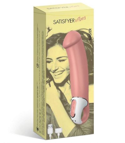 Мощный вибратор Satisfyer Vibes Master, гибкий литой силикон, 12 режимов работы, диаметп 46мм