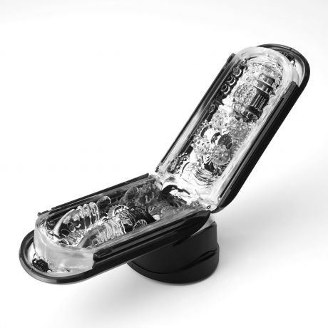 Мастурбатор Tenga Flip Zero Electronic Vibration Black, изменяемая интенсивность, раскладной