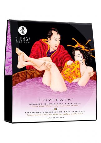 Гель для ванны Shunga LOVEBATH - Sensual Lotus 650гр, делает воду ароматным желе со SPA еффектом