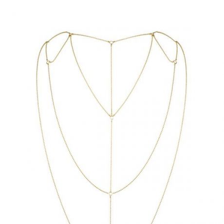 Цепочка для спины Bijoux Indiscrets Magnifique Back and Cleavage Chain - Gold, украшение для тела