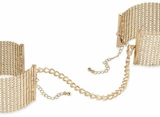 Наручники Bijoux Indiscrets Desir Metallique Handcuffs - Gold, металлические, стильные браслеты