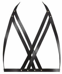 Портупея Bijoux Indiscrets MAZE - Halter Bra Harness Black