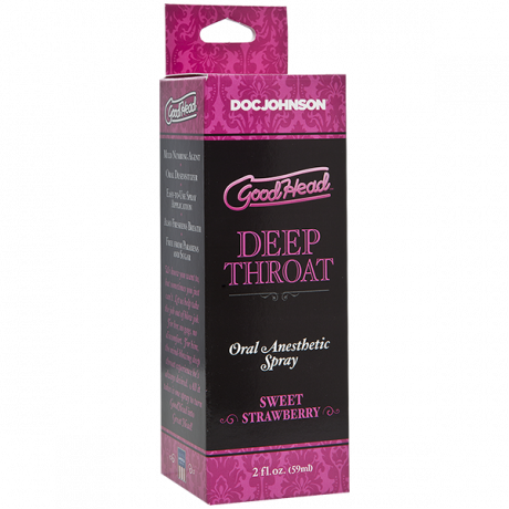 Спрей для минета Doc Johnson GoodHead DeepThroat Spray – Sweet Strawberry 59 мл для глубокого минета