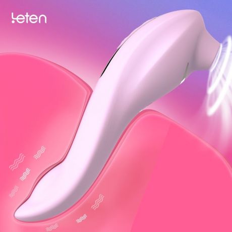 Вакуумный вибратор 3-в-1 Leten Sucking Vibrator (вакуум, вибрация, массажные движения язычка)