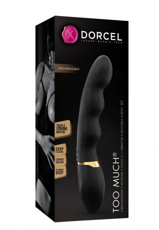 Вибратор ультрастимулирующий Dorcel Too Much Rechargeable Black, гибкий и мощный, 3 вибромотора