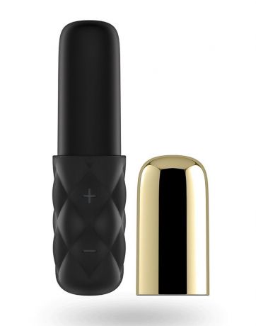 Мощный мини-вибратор Satisfyer Mini Lovely Honey Gold со съемным колпачком, 15 режимов работы