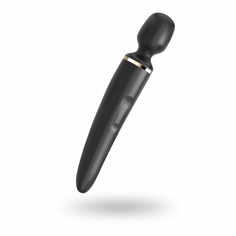 Вибромассажер Satisfyer Wand-er Woman (Black/Gold), водонепроницаемый, мощный, размер XXL