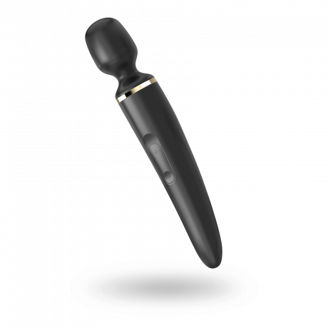 Вибромассажер Satisfyer Wand-er Woman (Black/Gold), водонепроницаемый, мощный, размер XXL