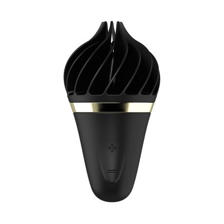 Мороженка спиннатор Satisfyer Lay-On - Sweet Treat Black/Gold, 10 режимов работы, водонепроницаемая