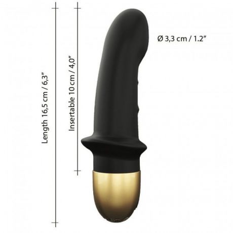 Вибратор Dorcel Mini Lover Black 2.0 перезаряжаемый, для точки G и массажа простаты