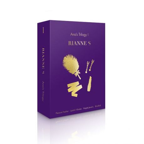 Подарочный набор RIANNE S Ana's Trilogy Set I: помада-вибратор, перышко, зажимы для сосков, повязка