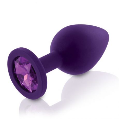 Набор анальных пробок с кристаллом Rianne S: Booty Plug Set Purple, диаметр 2,7см, 3,5см, 4,1см