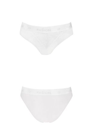 Трусики с широкой резинкой и кружевом Passion PS001 PANTIES white, size L