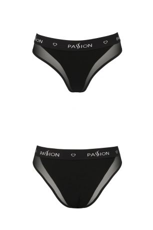 Трусики с прозрачной вставкой Passion PS002 PANTIES black, size L