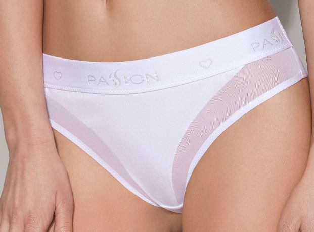 Трусики с прозрачной вставкой Passion PS002 PANTIES white, size L