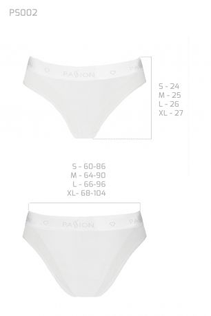 Трусики с прозрачной вставкой Passion PS002 PANTIES white, size XL