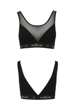 Топ с прозрачной вставкой Passion PS002 TOP black, size S