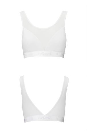 Топ с прозрачной вставкой Passion PS002 TOP white, size S