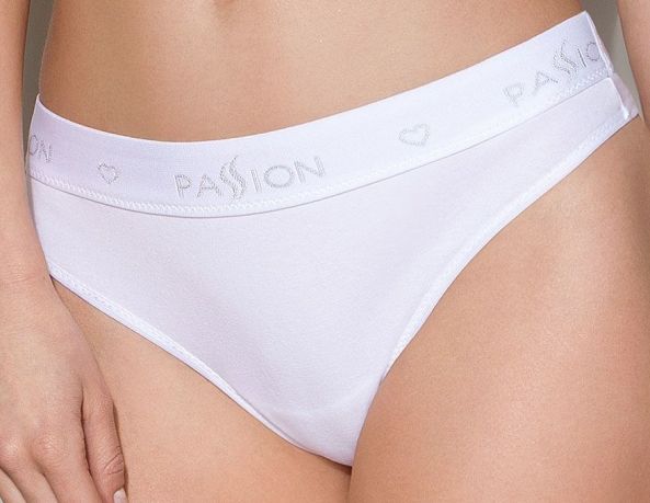 Трусики-бразилиана из хлопка Passion PS005 PANTIES white, size L