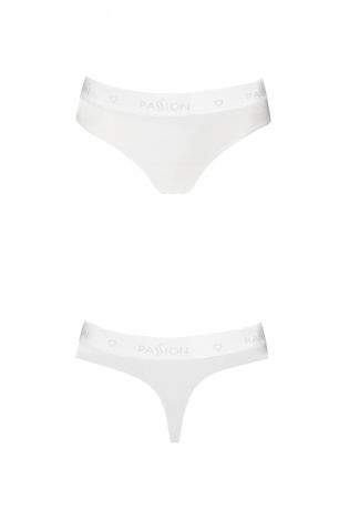 Трусики-бразилиана из хлопка Passion PS005 PANTIES white, size L