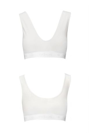 Спортивный топ из эластичного хлопка Passion PS005 TOP white, size S