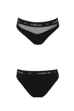 Трусики с прозрачной вставкой Passion PS006 PANTIES black, size M