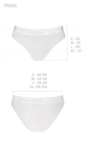 Трусики с прозрачной вставкой Passion PS006 PANTIES white, size L