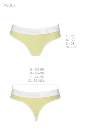 Спортивные трусики-стринги Passion PS007 PANTIES yellow, size L