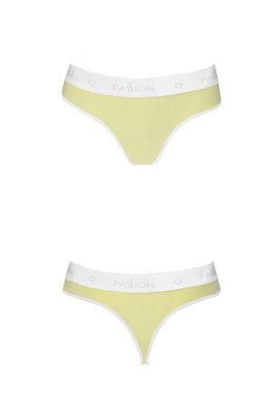 Спортивные трусики-стринги Passion PS007 PANTIES yellow, size L