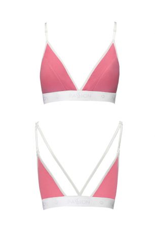 Спортивный топ с двойными бретелями Passion PS007 TOP pink, size M