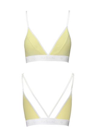 Спортивный топ с двойными бретелями Passion PS007 TOP yellow, size L