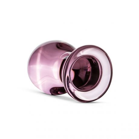 Розовая анальная пробка из стекла Gildo Pink Glass Buttplug No. 27