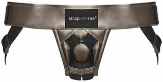 Трусы для страпона Strap-On-Me Leatherette HARNESS CURIOUS (мятая упаковка)