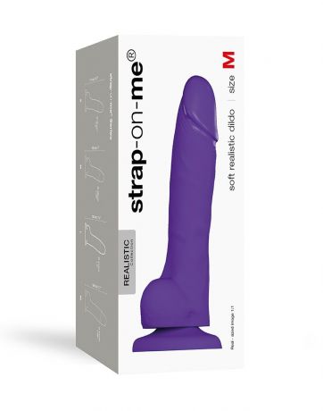 Реалистичный фаллоимитатор Strap-On-Me SOFT REALISTIC DILDO Violet - Size M