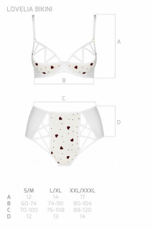 LOVELIA BIKINI white S/M - Passion