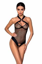 Сетчатый боди с халтером Amanda Body black L/XL - Passion