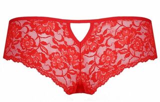 Трусики-бразилиана из цветочного кружева Raja Thong red S/M - Passion