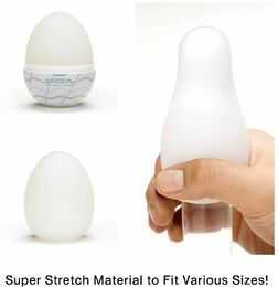 Мастурбатор-яйцо Tenga Egg Boxy с геометрическим рельефом