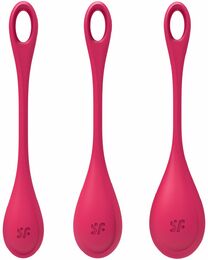 Набор йони бусин Satisfyer Yoni Power 1 Red, диаметр 2-2,5-3см, вес 22-46-74гр