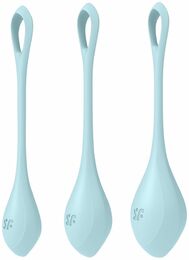 Набор йони бусин Satisfyer Yoni Power 2 Light Blue, диаметр 2-2,5-3см, вес 22-44-73гр