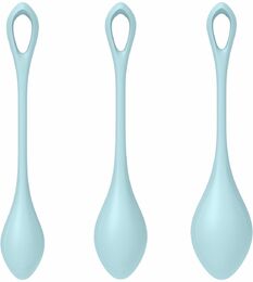 Набор йони бусин Satisfyer Yoni Power 2 Light Blue, диаметр 2-2,5-3см, вес 22-44-73гр